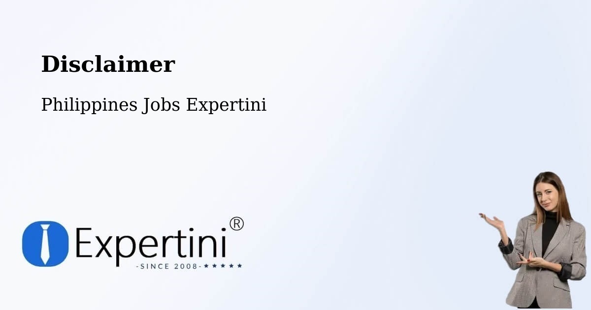 Disclaimer – Quezon - Philippines Jobs Expertini